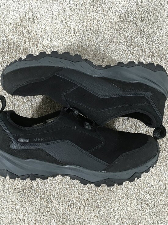 Merrell Icepack Moc Polar Slip On Shoes Mens Size 12 Black Leather J95057